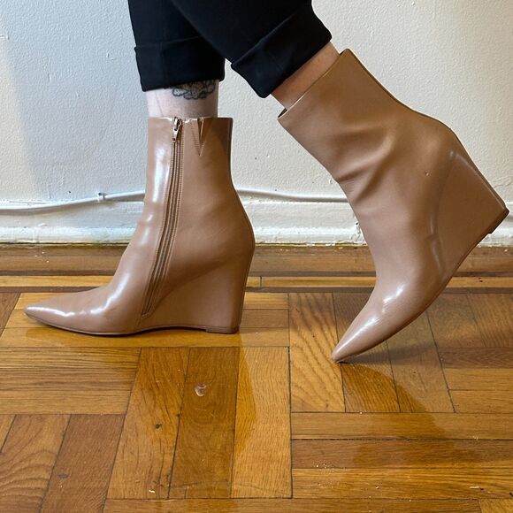 Jefferey Campbell Katerina Nude Ankle Bootie Size 11 - Picture 1 of 10